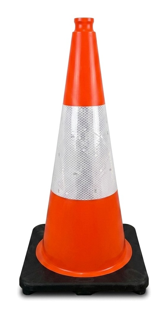 Ergo-Grip Traffic Cone 70cm Black Base — 3M Reflective